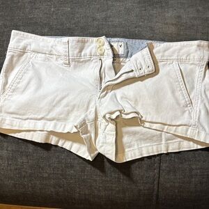 American Eagle Outfitters Cream Jean Shorts